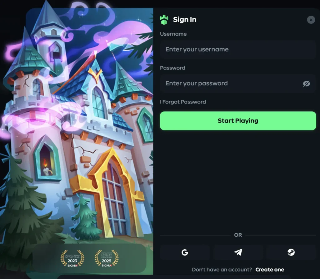 Log In to Gamdom Account